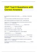 CSIT Test II Questions with Correct Answers