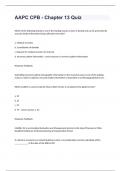 AAPC CPB - Chapter 13 Quiz well answers  2024/2025