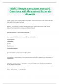 NAFC lifestyle consultant manual-2 Questions with Guaranteed Accurate Answers