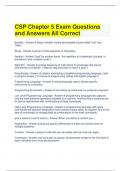 CSP Chapter 5 Exam Questions and Answers All Correct