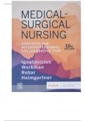 TEST BANK - MEDICAL SURGICAL NURSING 10TH EDITION IGNATAVICIUS WORKMAN COMPLETE GUIDE NEWEST VERSION 2023/2024