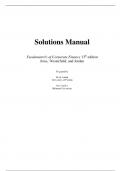 Solution Manual for Fundamentals of Corporate Finance, 13th Edition;9781260772395 ; by Stephen Ross, Randolph Westerfield, Bradford Jordan