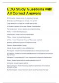 Bundle For  ECG Exam Questions with Correct Answers