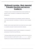 McKissock Learning - Basic Appraisal  Principles Questions and answers  Graded A+