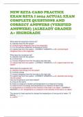 NEW RETA CARO PRACTICE EXAM RETA I 2024 ACTUAL EXAM COMPLETE QUESTIONS AND CORRECT ANSWERS (VERIFIED ANSWERS) |ALREADY GRADED A+ HIGHGRADE