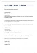 AAPC CPB Chapter 10 Review Exam Questions 2024.