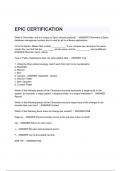 EPIC CERTIFICATION EXAM QUESTIONS AND ANSWERS 2024/2025( A+ GRADED 100% VERIFIED).