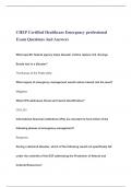  CHEP Certified Healthcare Emergency professional Exam Questions And Answers