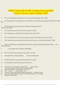 1 / 2 NFHS Volleyball Test ReviewQuestions and100% Correct Answers Latest Updated 2024