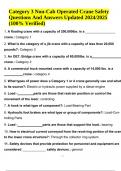 Category 3 Non-Cab Operated Crane Safety Questions With Answers Updated 2024/2025 (100% Verified Answers)