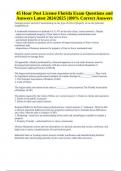 45 Hour Post License Florida Exam Questions and Answers Latest Update | 45 Hour Post License Real Estate Florida Test Questions With Answers & 45 Hour Post License Exam Questions and Answers Latest Updated 2024/2025 (Graded A+)