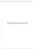 WGU D225 Field Experience Hours Log 2023