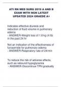 ATI RN MED SURG 2019 A AND B EXAM WITH NGN LATEST UPDATED 2024 GRAEDE A+