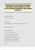Nan McKay HCV Specialist Certification  Calculations Exam | Questions & 100%  Correct Answers (Verified) | Latest Update  | Grade A+