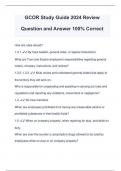 GCOR Study Guide 2024 Review Question and Answer 100% Correct