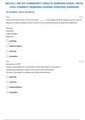 NR-441: | NR 441 COMMUNITY HEALTH NURSING TEST 19 QUESTIONS & ANSWERS