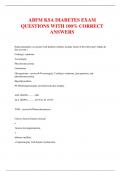 ABFM KSA DIABETES EXAM QUESTIONS WITH 100% CORRECT ANSWERS