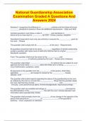 National Guardianship Association Examination Graded A Questions And Answers 2024