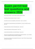 Guam permit test test questions and answers 2024