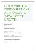 GUAM WRITTEN TEST QUESTIONS AND ANSWERS 2024 LATEST UPDATE.