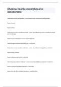 Shadow health comprehensive assessment questions and answers graded A+