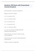 Hondros 185 Exam with Guaranteed Correct Answers