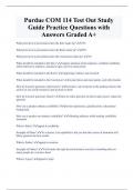 Purdue COM 114 Test Out Study  GuidePurdue COM 114 Test Out Study  Guide Practice Questions with  Answers Graded A+