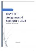 HSY1511 Assignment 4 Semester 1 2024
