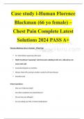 Case study i-Human Florence Blackman (66 yo female) – Chest Pain Complete Latest Solutions 2024 PASS A+