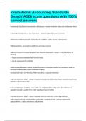 International Accounting Standards Board (IASB) exam questions with 100% correct answers