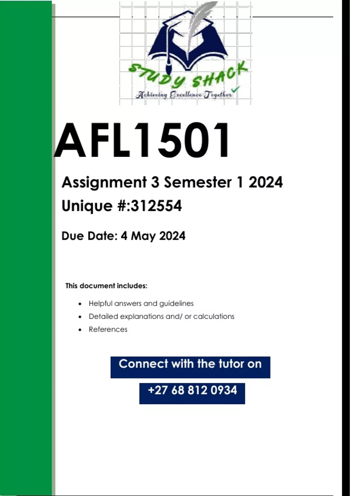 assignment 3 afl1501