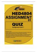 HED4808 ASSIGNMENT 01 DUE 2024