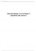 AQA Psychology A Level Paper 3 Questions and Answers||Latest 2024