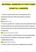 ATI Maternal newborn Ati Proctored Exam Update GRADED A LATEST 2024/2025