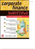 corporate finance demystified troy a adair jr