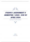 FUR2601 Assignment 2 Semester 1 2024 - DUE 30 April 2024