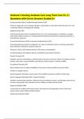  Hartman's Nursing Assistant Care Long-Term Care Ch. 2|Questions with Correc Answers Graded A+