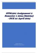 OPM1501 Assignment 2 Semester 1 2024 (839194) - DUE 21 April 2024