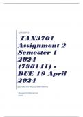 TAX3701 Assignment 2 Semester 1 2024 (798141) - DUE 19 April 2024