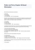 Potter and Perry Chapter 46 Bowel Elimination Exam Questions And Answers 