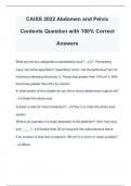 CAISS 2022 Abdomen and Pelvic Contents Question with 100% Correct Answers
