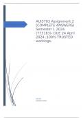 AUI3703 Assignment 2 (COMPLETE ANSWERS) Semester 1 2024 (773183)- DUE 24 April 2024 ;100% TRUSTED workings, explanations and solutions.