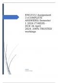 ENG1512 Assignment 3 (COMPLETE ANSWERS) Semester 1 2024 (714828) - DUE 26 April 2024 ;100% TRUSTED workings, explanations and solutions