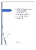 ESC3701 Assignment 4 (COMPLETE ANSWERS) 2024 (628263) - DUE 23 July 2024 ;100% TRUSTED workings, explanations and solutions