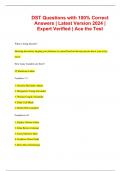 DST Questions with 100% Correct Answers | Latest Version 2024 | Expert Verified | Ace the Test