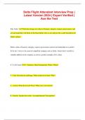 Delta Flight Attendant Interview Prep | Latest Version 2024 | Expert Verified | Ace the Test