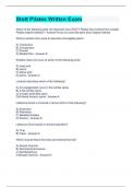 Stott Pilates Written Exam Questions And Answers Graded A+