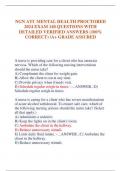 NGN ATI MENTAL HEALTH PROCTORED  2024 EXAM 140 QUESTIONS WITH  DETAILED VERIFIED ANSWERS (100%  CORRECT) /A+ GRADE ASSURED 