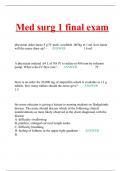 Med surg 1 final exam 2024