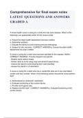 Comprehensive for final exam nclex LATEST /QUESTIONS AND ANSWERS GRADED A